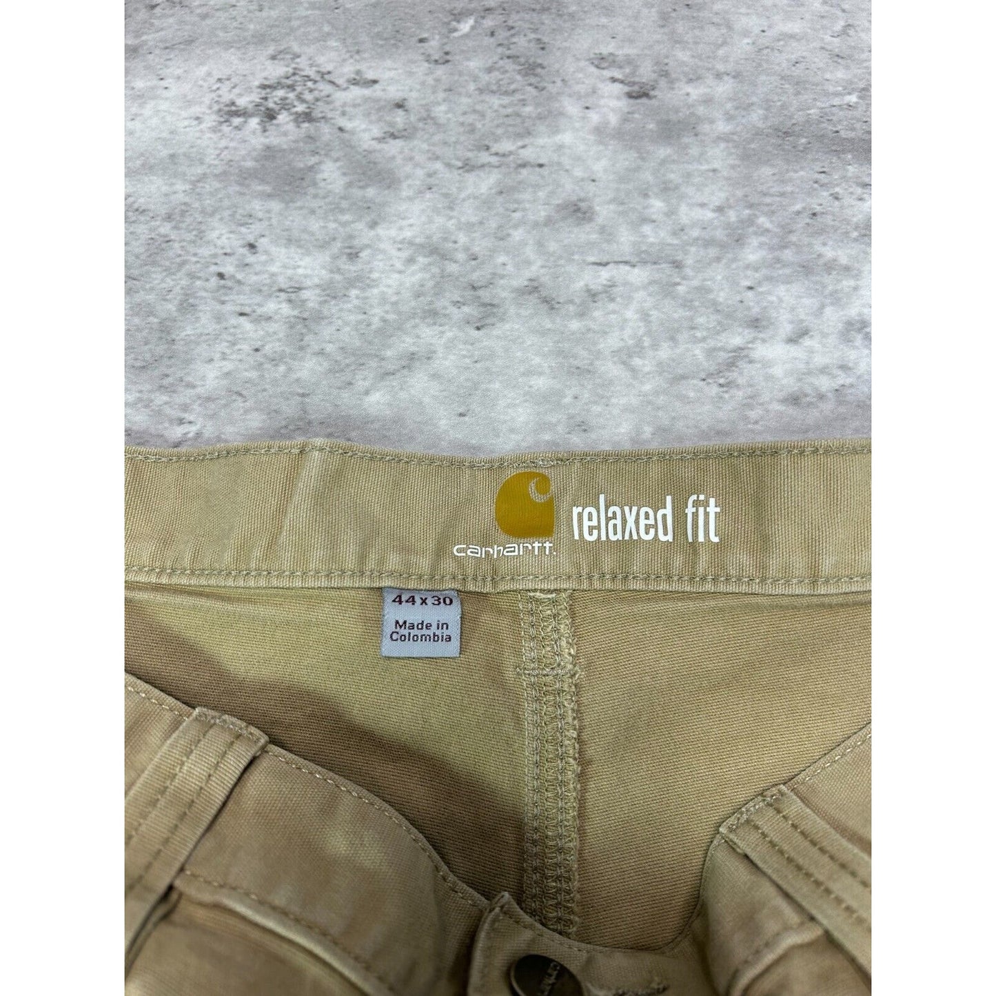 Carhartt Relaxed Fit Canvas Workwear Five Pocket Pants Size 43 Beige