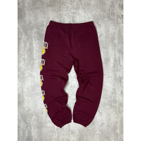 Vintage 90s Minnesota Golden Gophers NCAA Graphic Sweat Pants Size Large