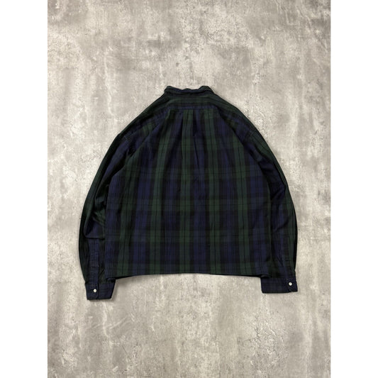 Vintage Polo Ralph Lauren Plaid Reworked Cropped Button Up Shirt Size XXL