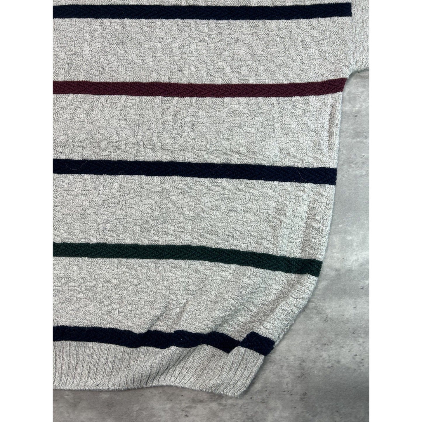 Vintage Cape Isle Knitters Striped Pullover Knit Sweater Size XL