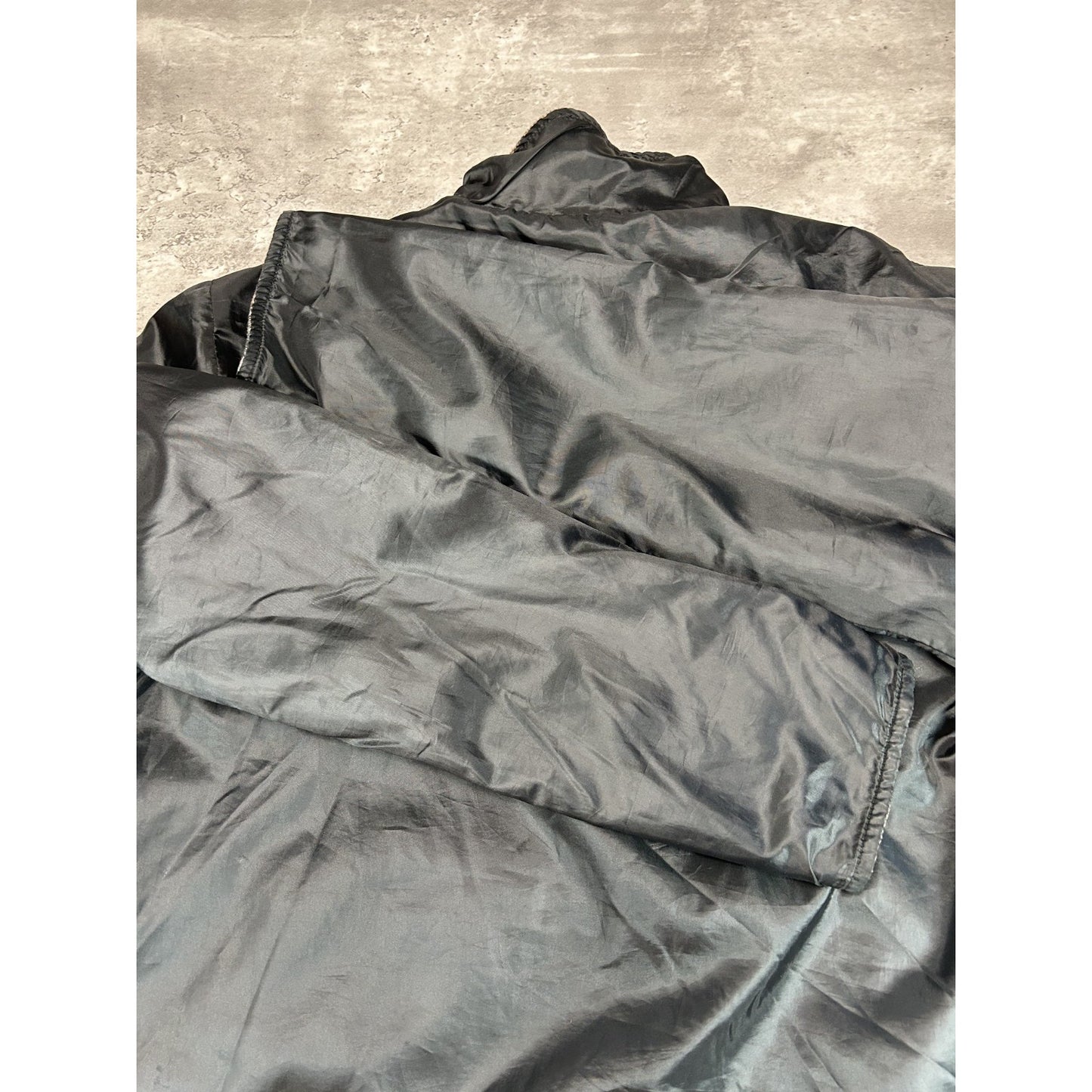 Vintage Aqua Stop Tree Camo Reversible Fleece Nylon Hunting Jacket Size Large