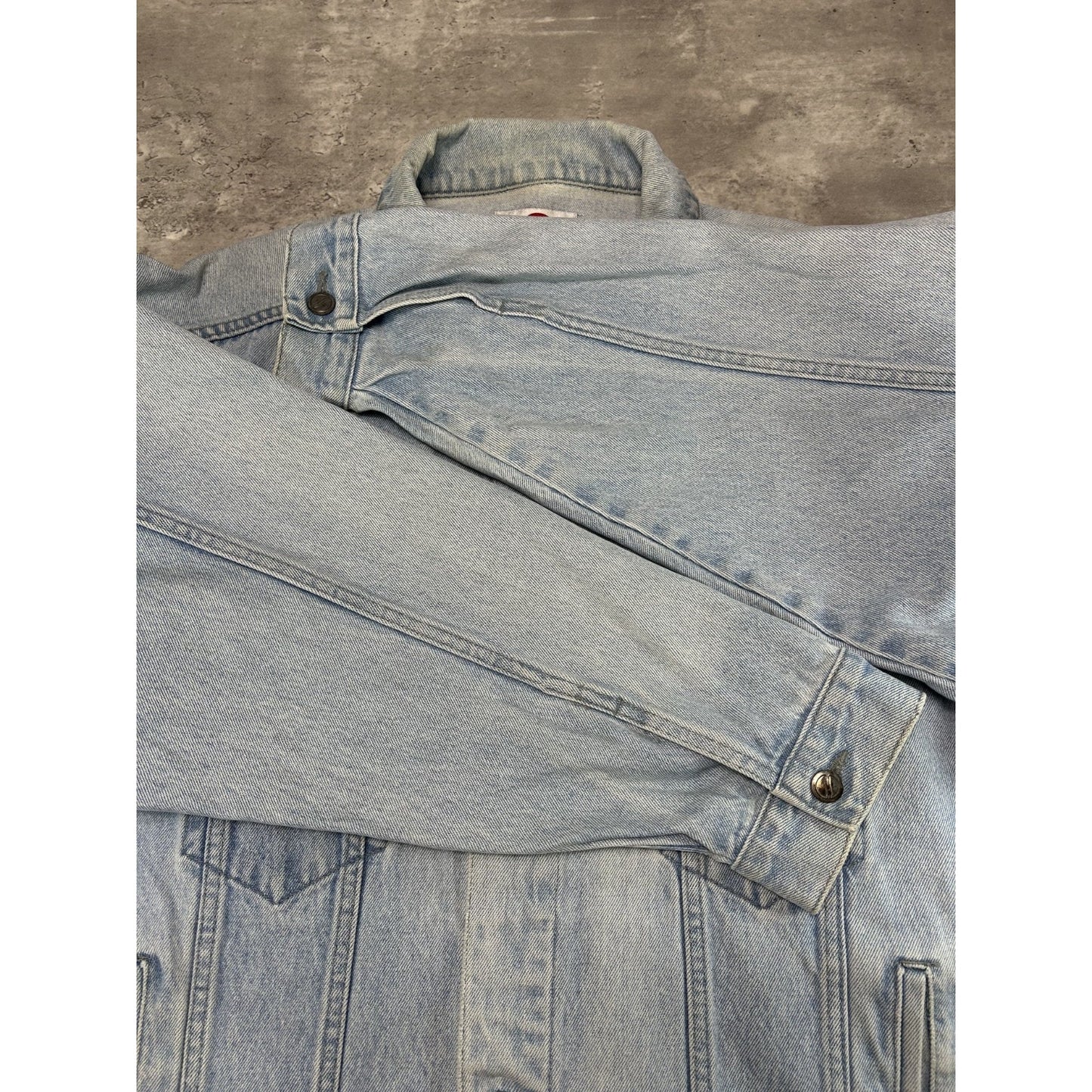 Vintage Pepsi Light Wash Denim Trucker Jacket Size XL Blue