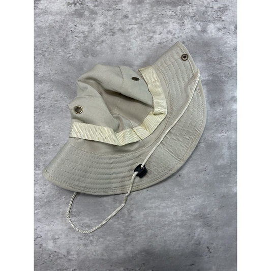 Vintage Busch Light Utility Beer Promo Bucket Hat OSFA Beige