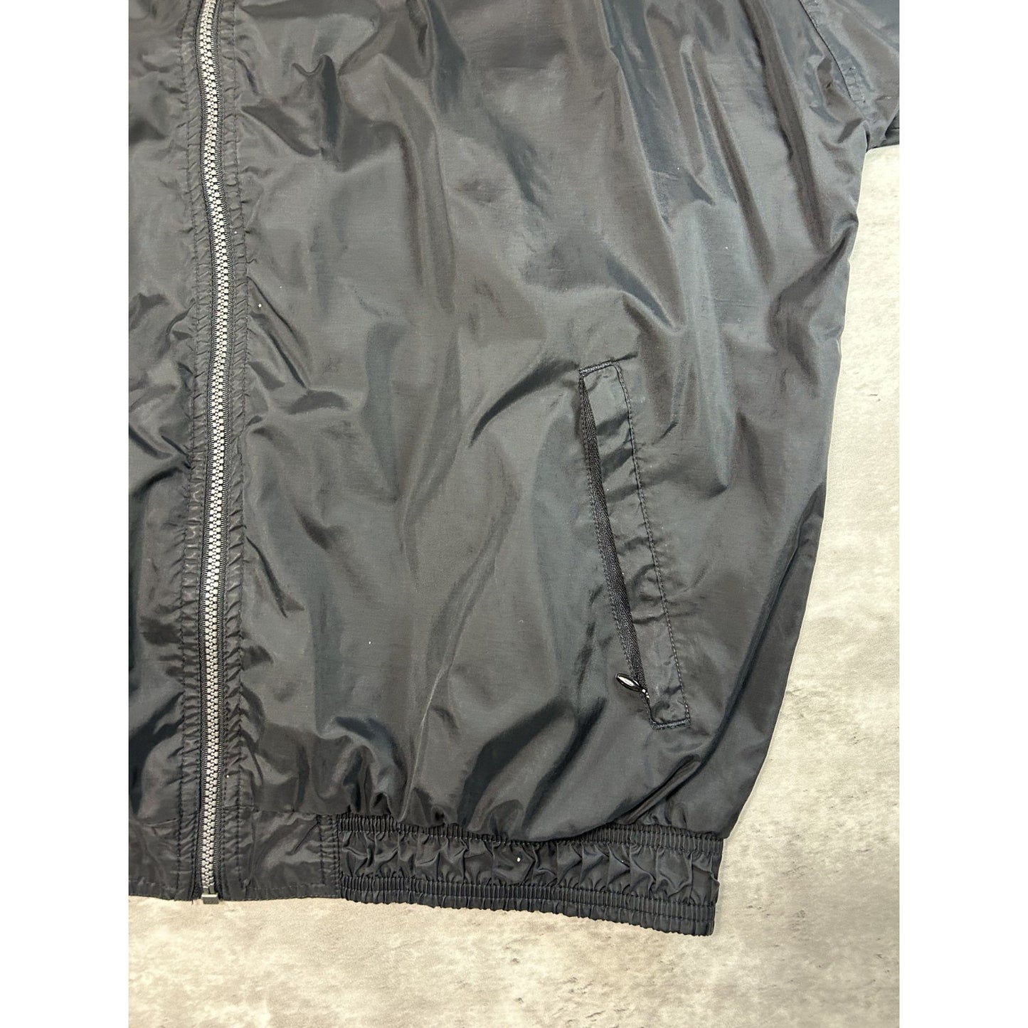 Vintage 90s Adidas Embroidered Logo Nylon Full Zip Windbreaker Jacket Size XL