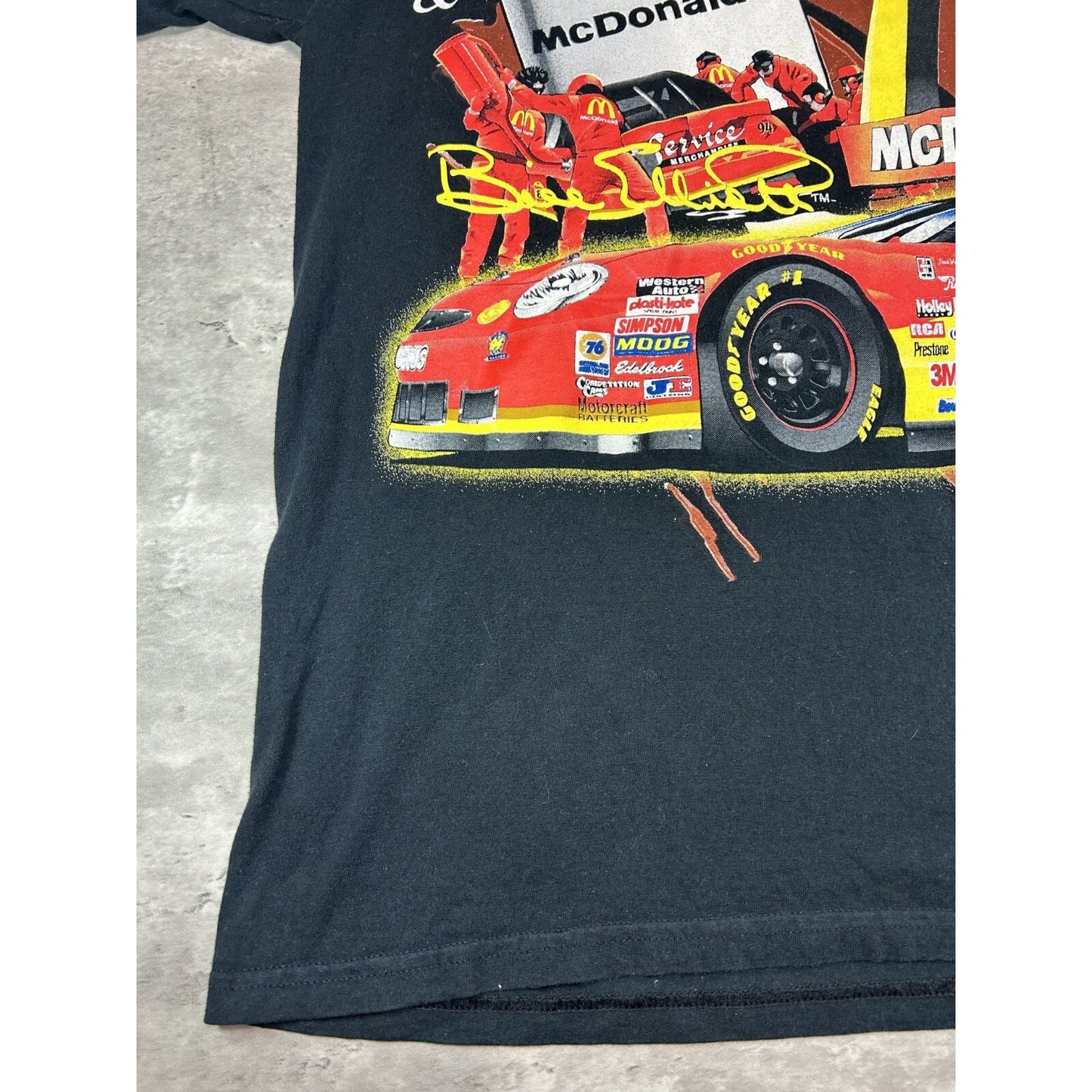 Vintage 1999 Bill Elliott #94 Feel The Rumble Nascar Racing T-Shirt Size XL