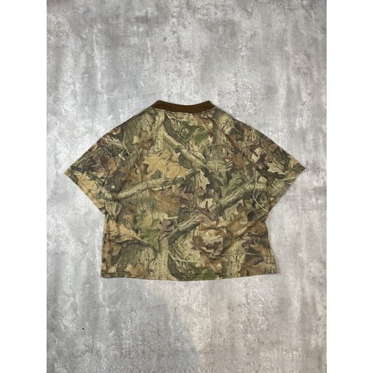 Vintage 90s Advantage Timber Tree Camo Pocket Hunting T-Shirt Size 2XL