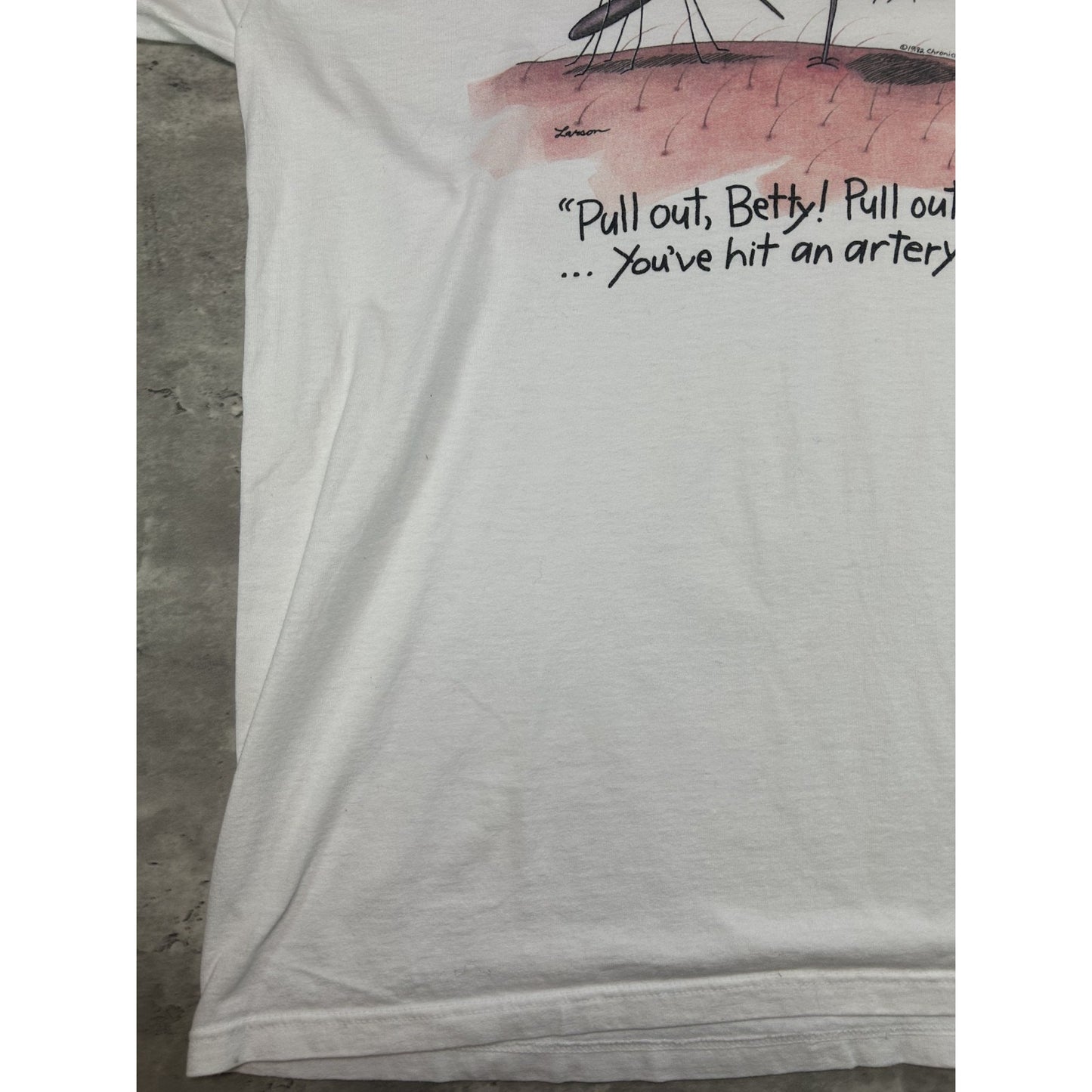 Vintage 90s Mosquitoes Pull Out Betty ! Cartoon Comedy Graphic T-Shirt Size XL