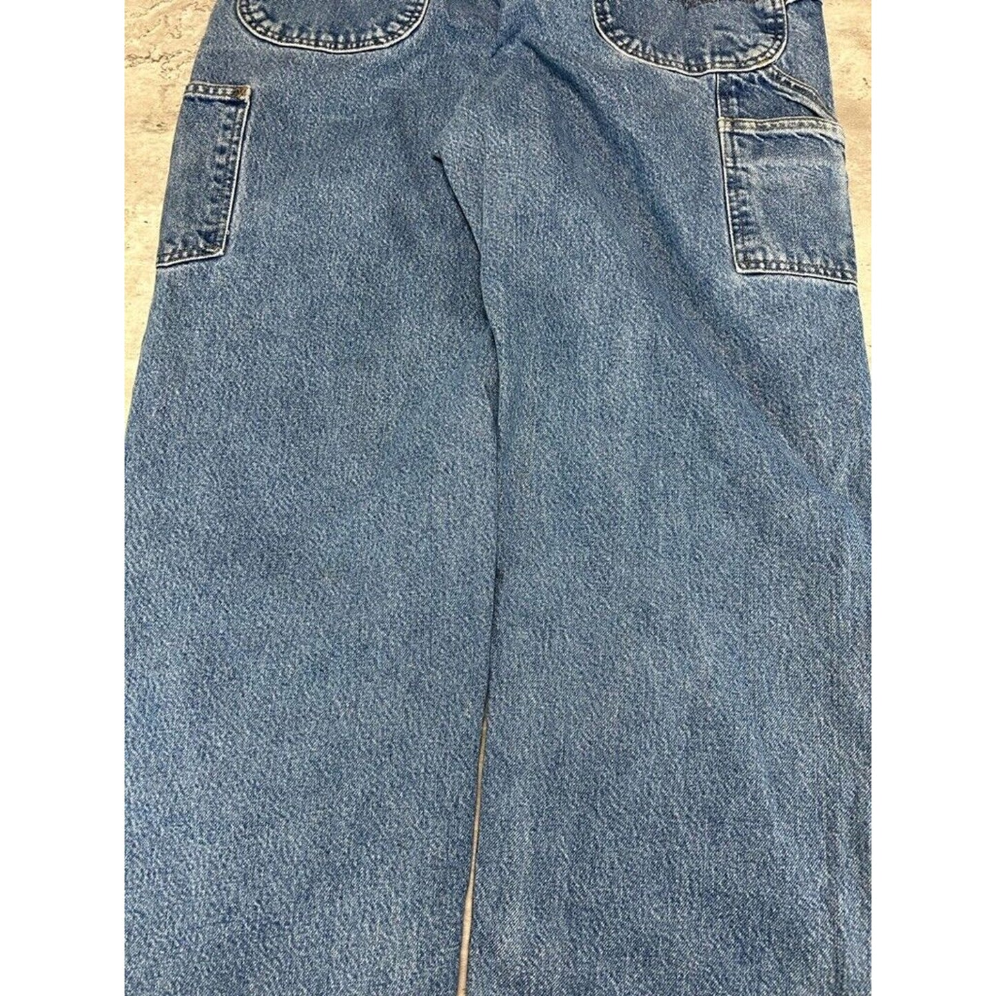 Vintage Carhartt Dungaree Fit Fleece Lined Denim Work Wear Carpenter Pants Size 36