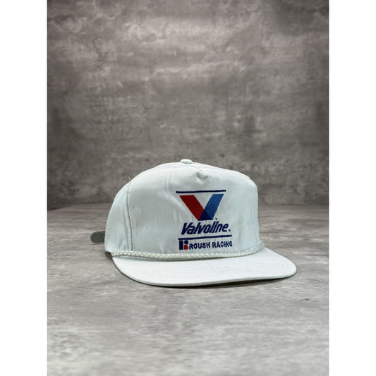 Vntage 90s Valvoline Roush Racing Embroidered Spellout Nascar Strapback Hat OSFA