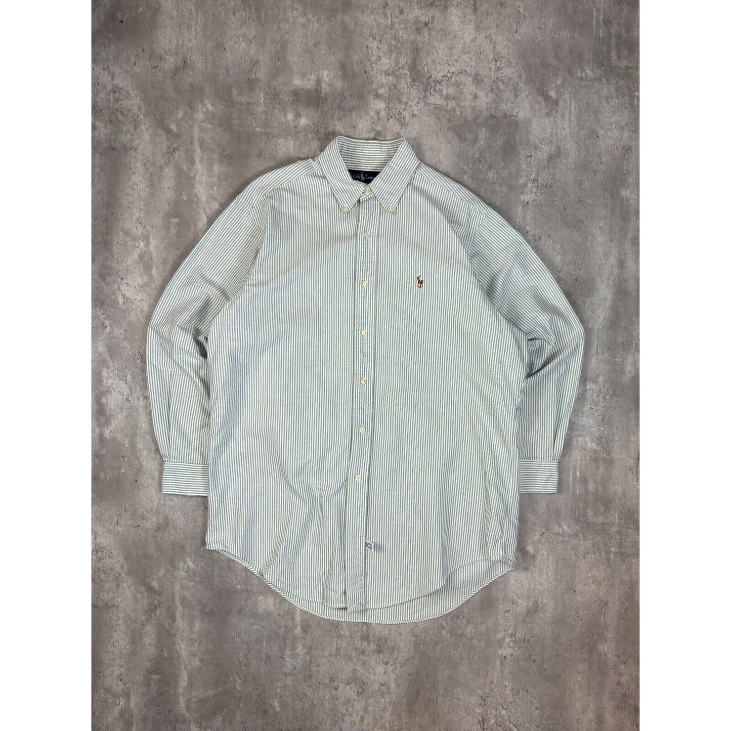 Vintage Polo Ralph Lauren Embroidered Pony Long Sleeve Button Up Shirt Size XXL