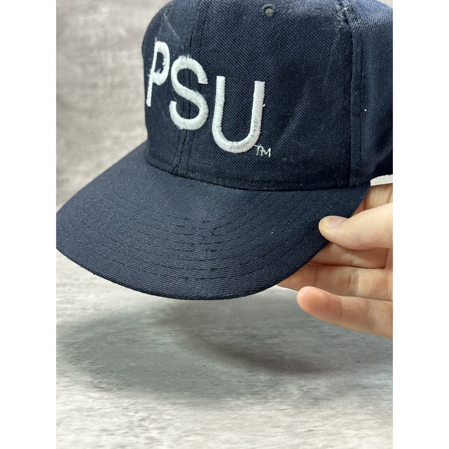 Vintage 90s Penn State University NCAA Embroidered Spellout Snapback Hat OSFA
