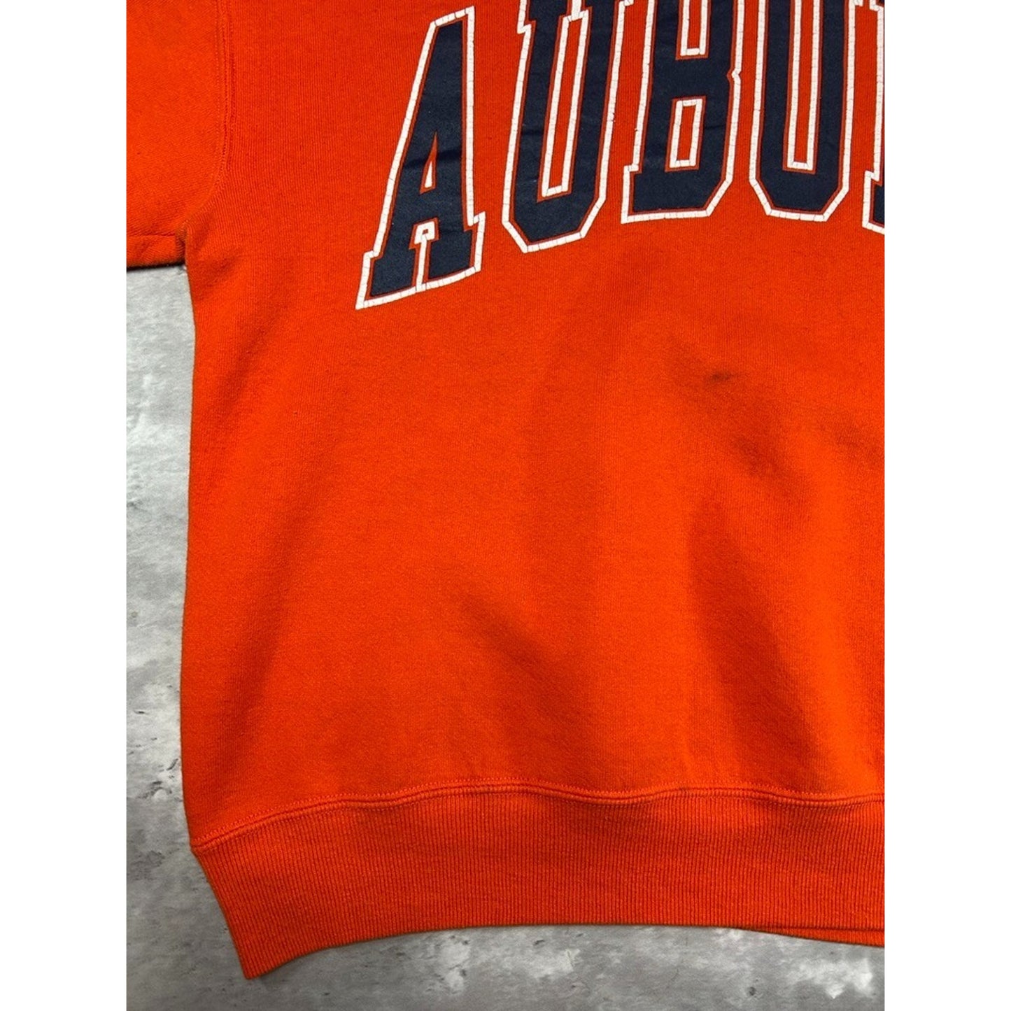 Vintage 90s Auburn Tigers NCAA Collegiate Arc Spellout Sweatshirt Size Large