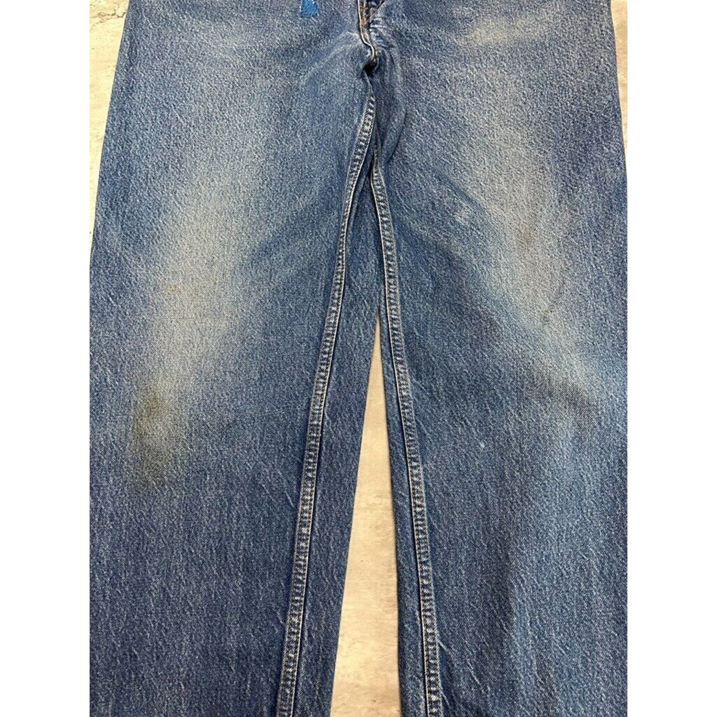 Vintage 80s Levis 550 Orange Tab Relaxed Fit Medium Wash Denim Pants Size 37