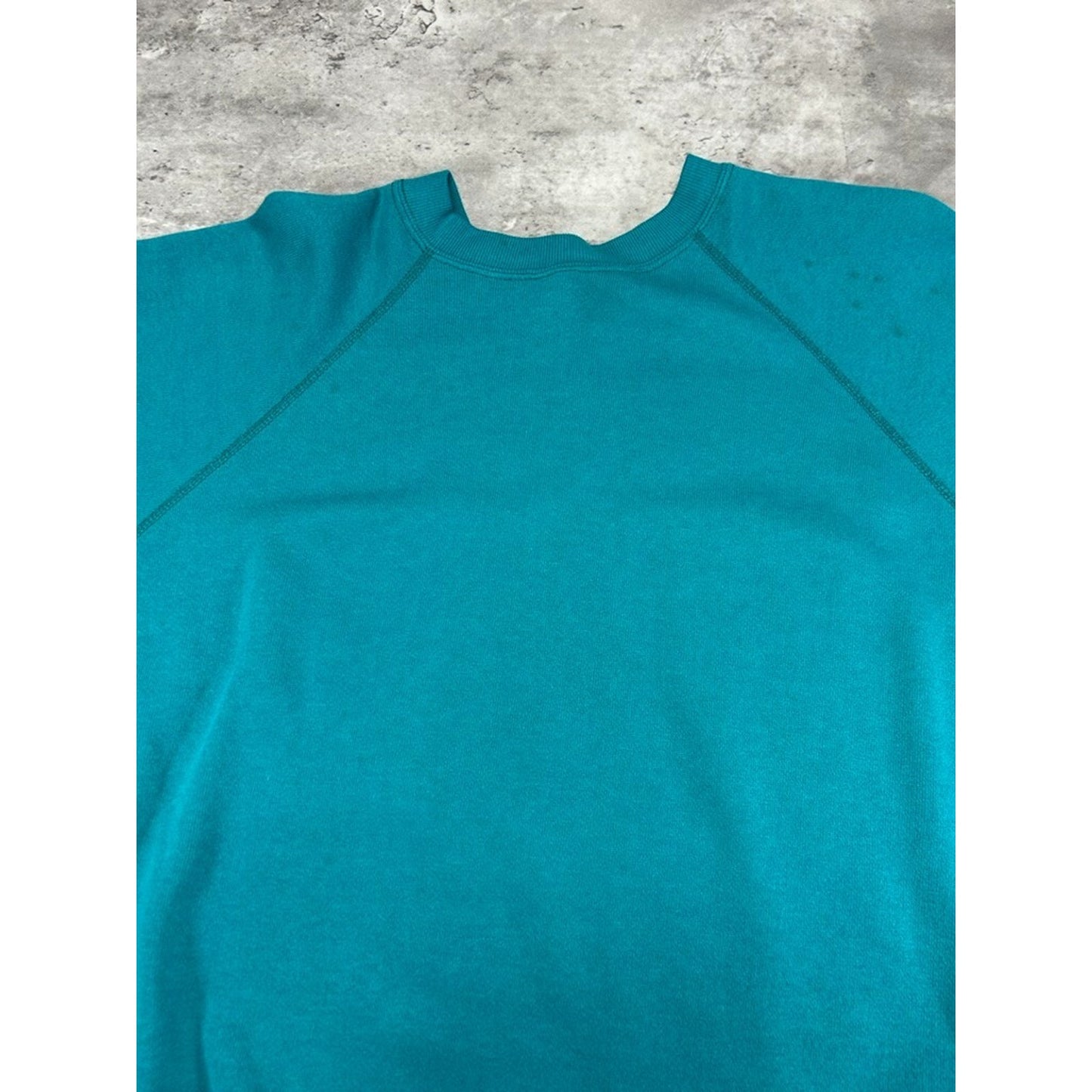 Vintage 90s Miami Dolphins NFL Big Graphic Spellout Sweatshirt Size XL Teal