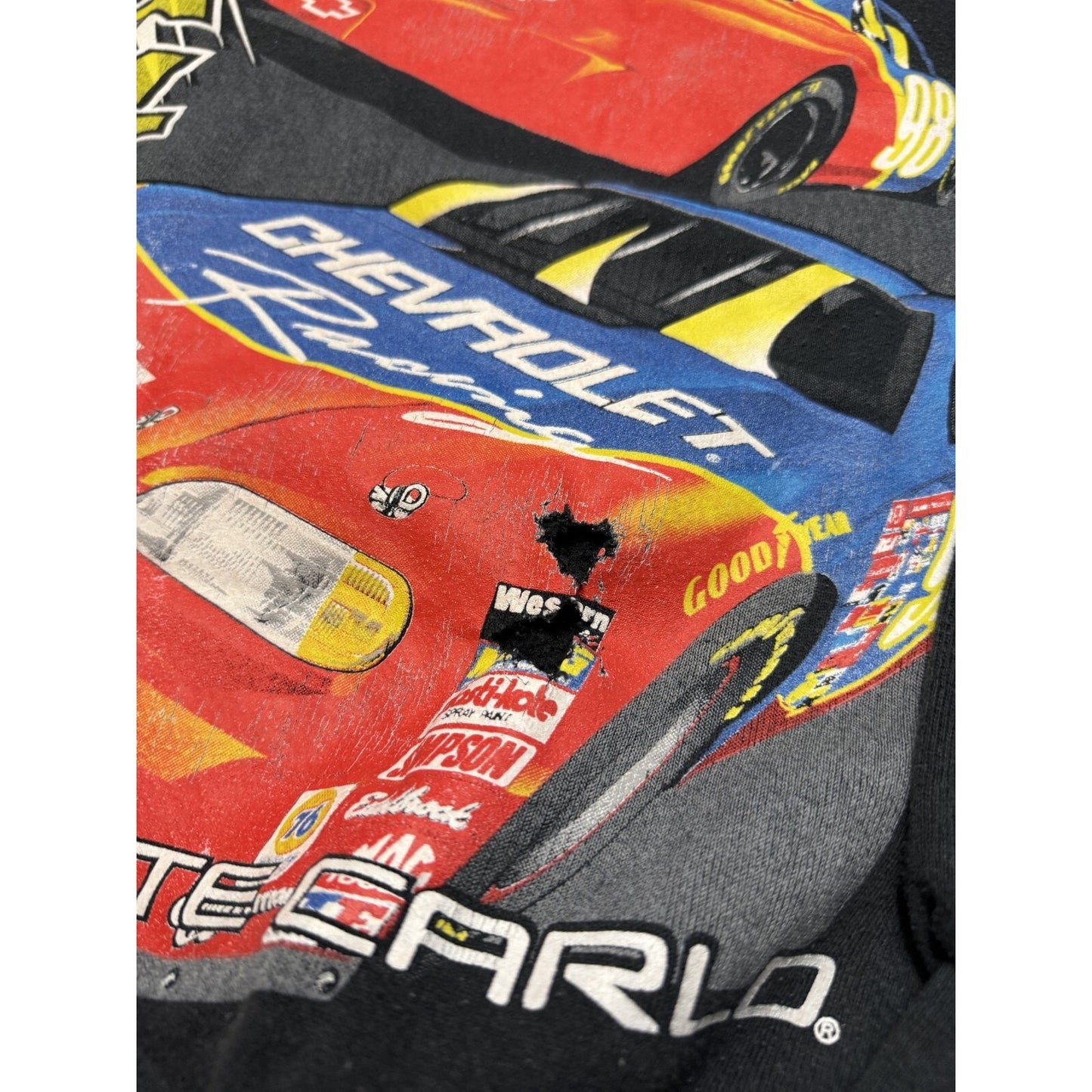 Vintage 90s Chevy Monte Carlo NASCAR Back In The Saddle Sweatshirt Size Medium