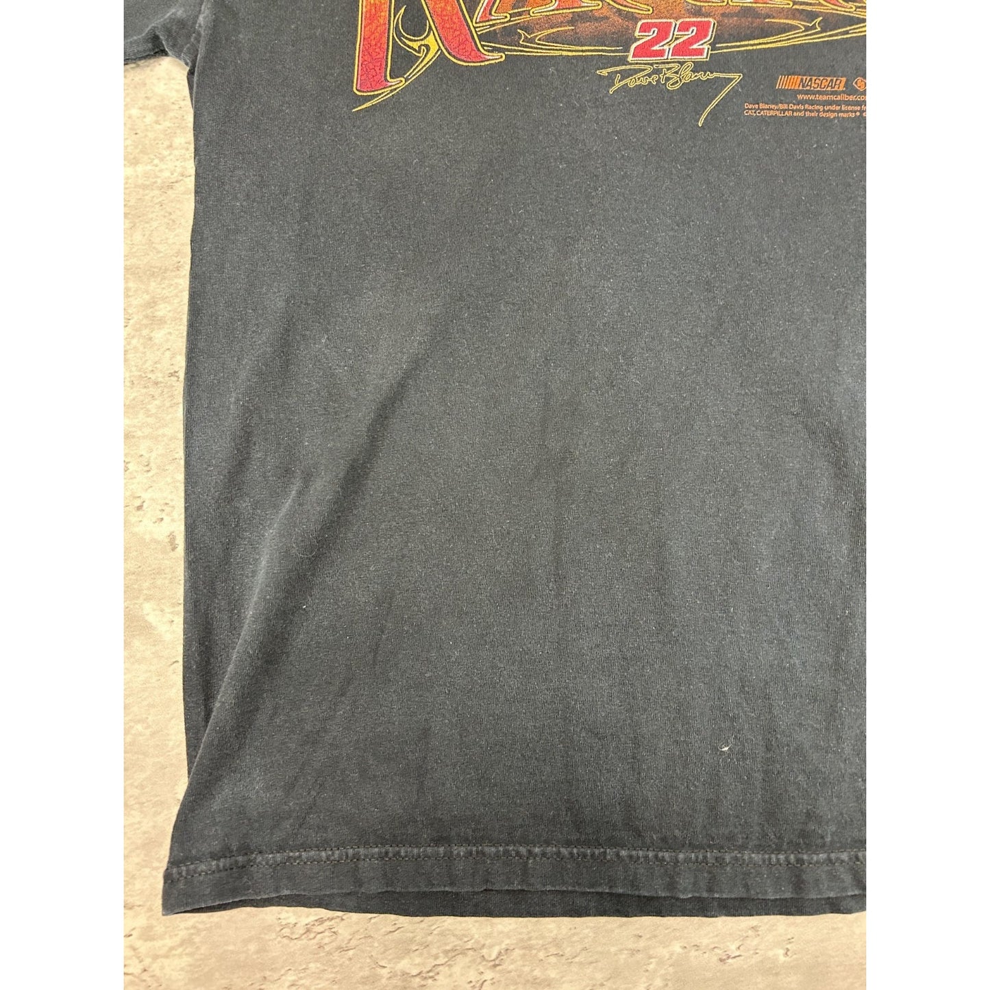 Vintage Dave Blaney #22 Cat Racing Nascar Long Sleeve T-Shirt Size Medium