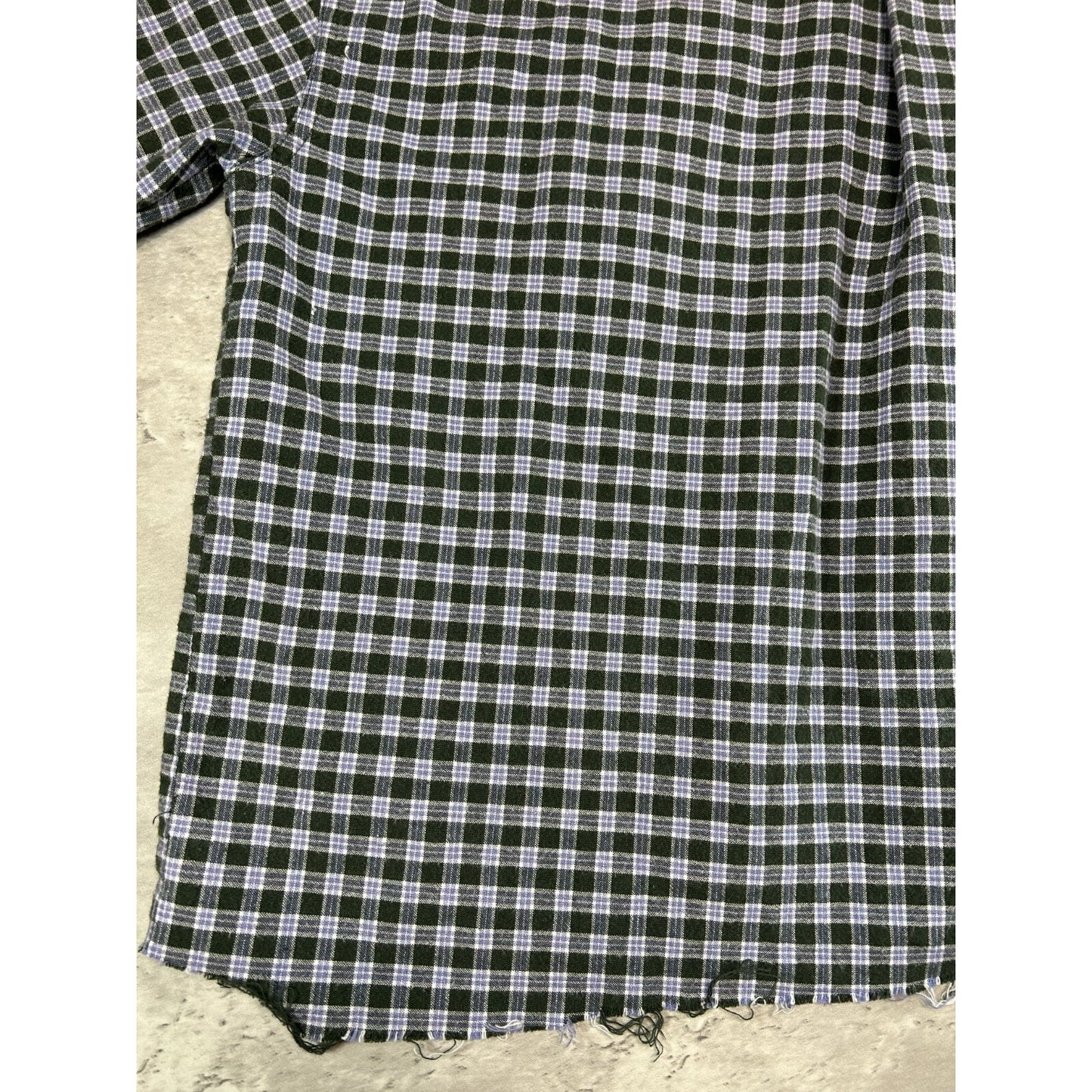 Vintage Genuine Sonoma Embroidered Logo Plaid Cropped Button Up Shirt Size Large