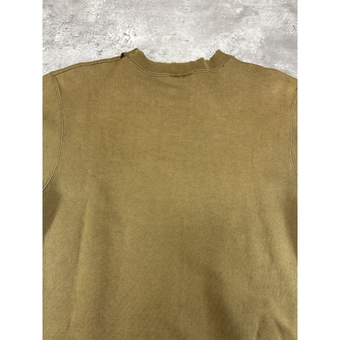 Vintage 90s Reebok Distressed Tonal Embroidered Logo Sweatshirt Size Medium