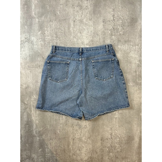 Vintage Wrangler For Women Medium Wash Denim Shorts Size 35 Blue