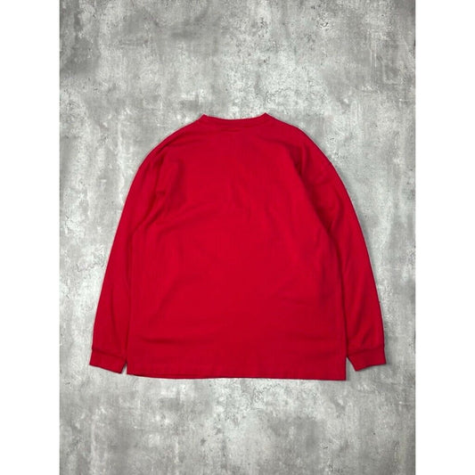 Vintage Disney Mickey And Pluto Dog Gone Cartoon Long Sleeve T-Shirt Size XL