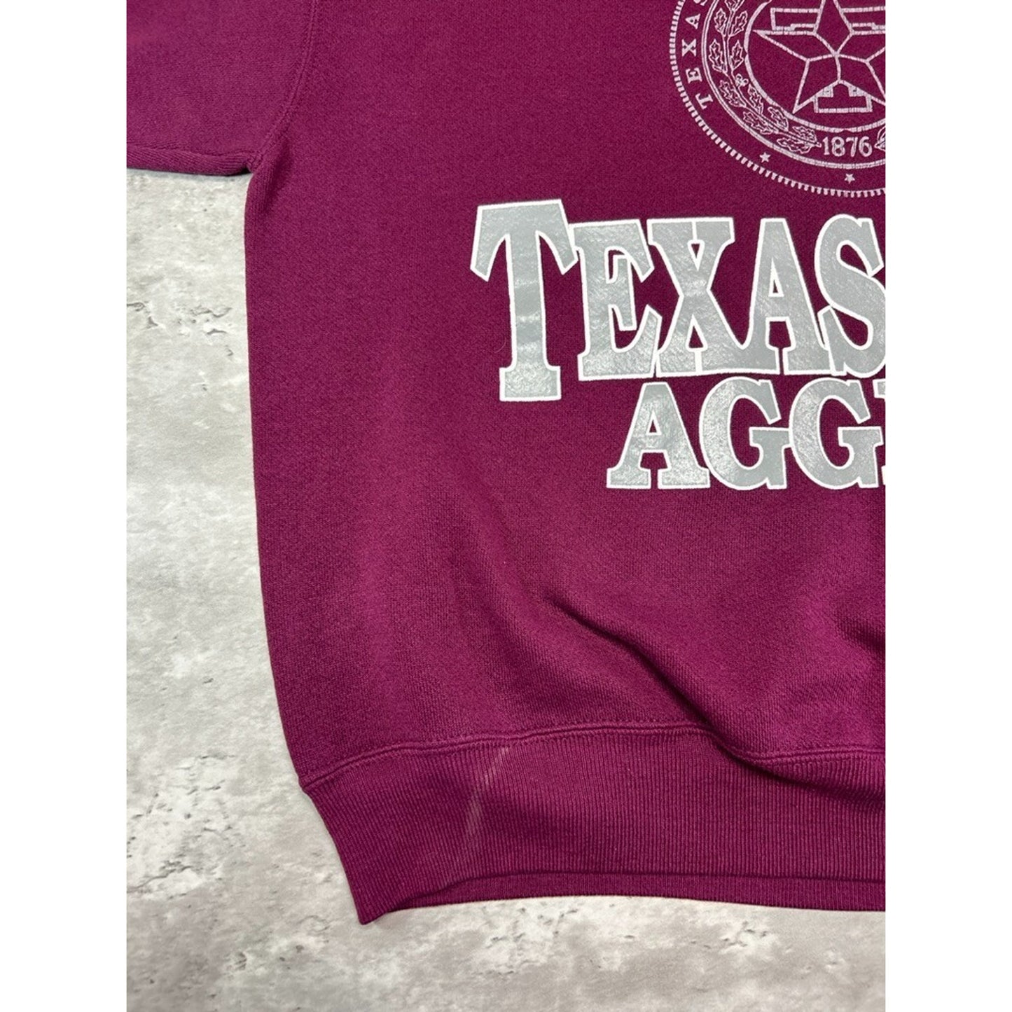 Vintage 90s Texas A&M Aggies NCAA Collegiate Spellout Sweatshirt Size Medium