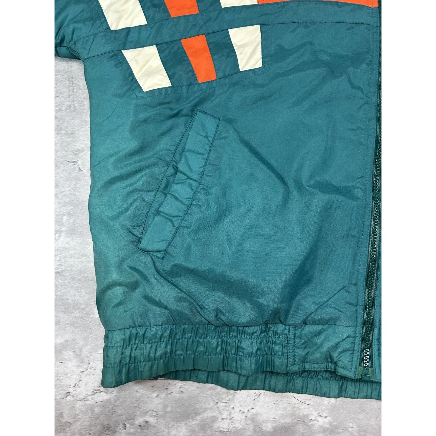 Vintage 90s Miami Dolphins NFL Insulated Full Zip Jacket Size Medium