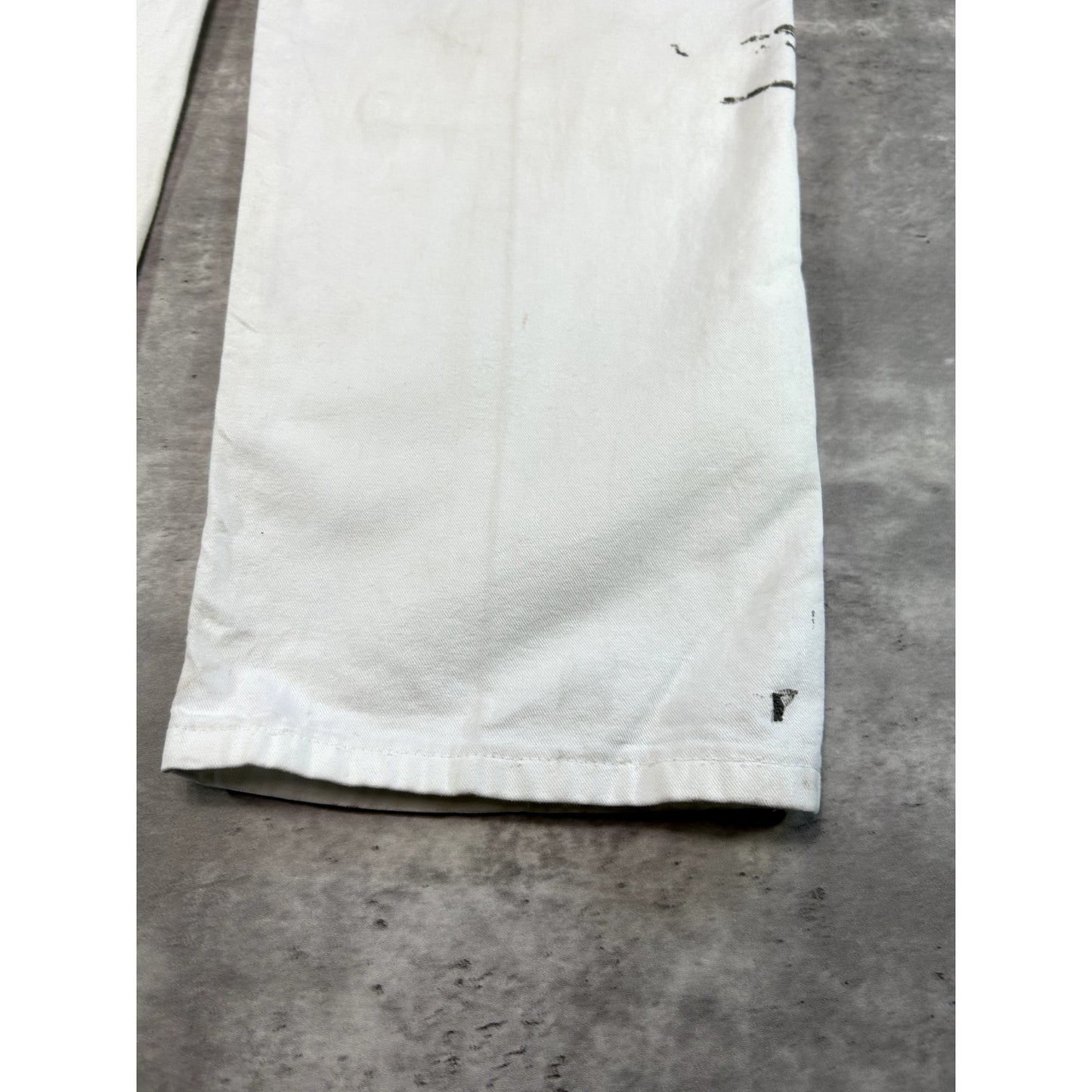 Vintage Dickies Canvas Work Wear Painters Double Knee Pants Size 36W White