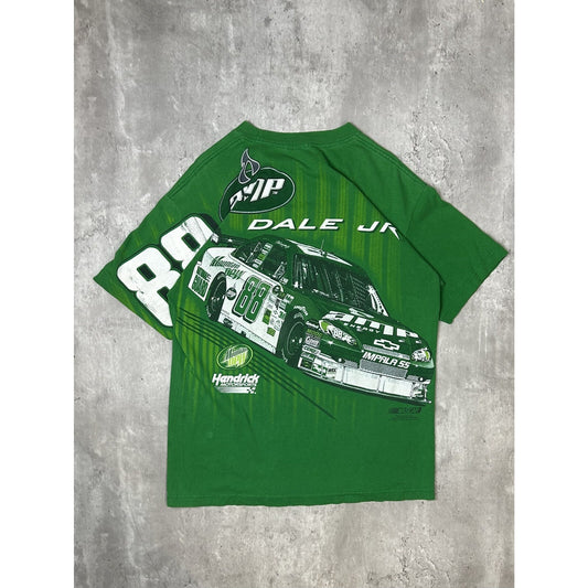 Dale Earnhardt Jr #88 Nascar AMP Energy Big Graphic T-Shirt Size Large Green