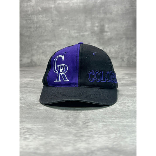 Vintage 90s Colorado Rockies MLB Embroidered Baseball Snapback Hat YOUTH OSFA