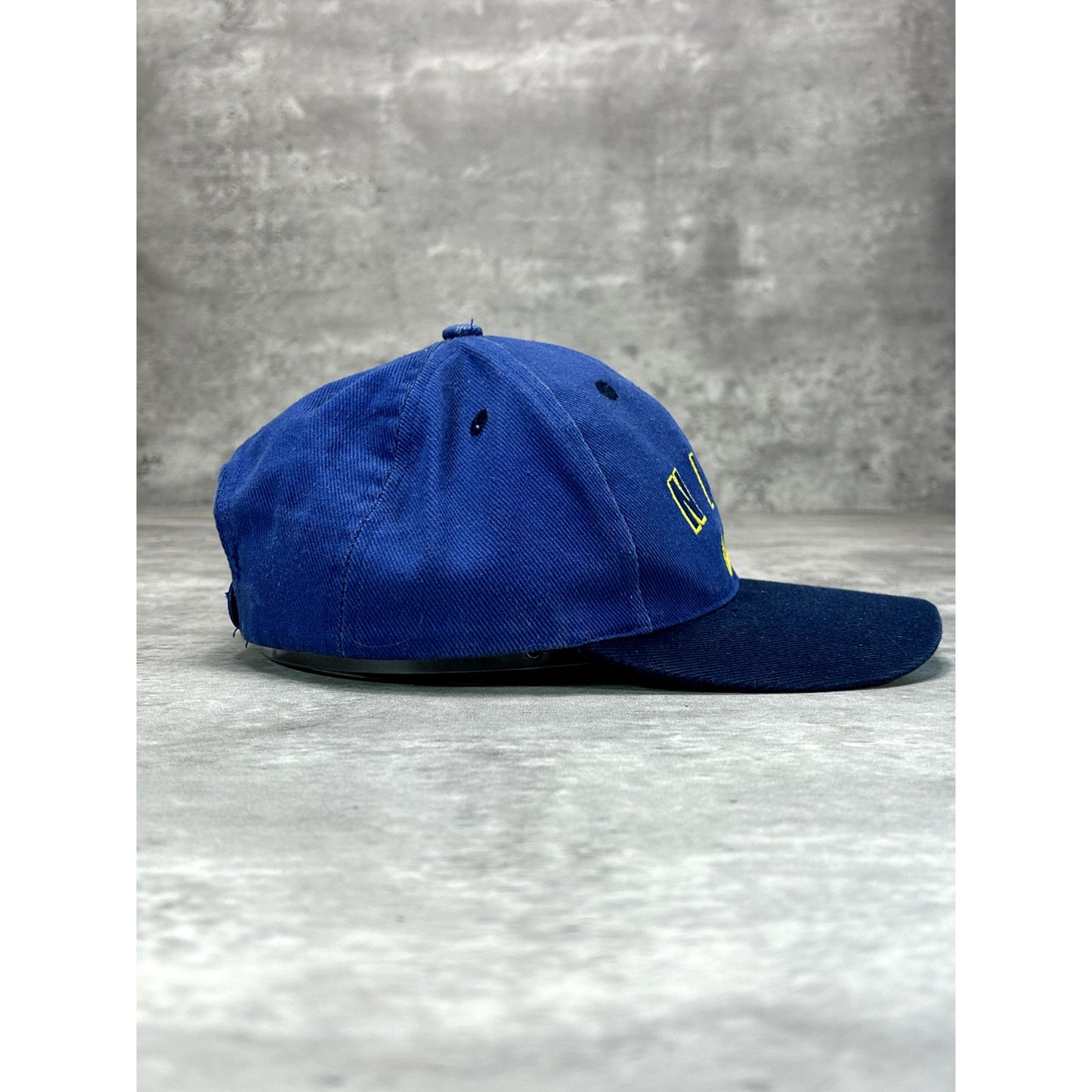 Vintage 90s Nike Embroidered Swoosh Spellout Snapback Hat OSFA Blue YOUTH