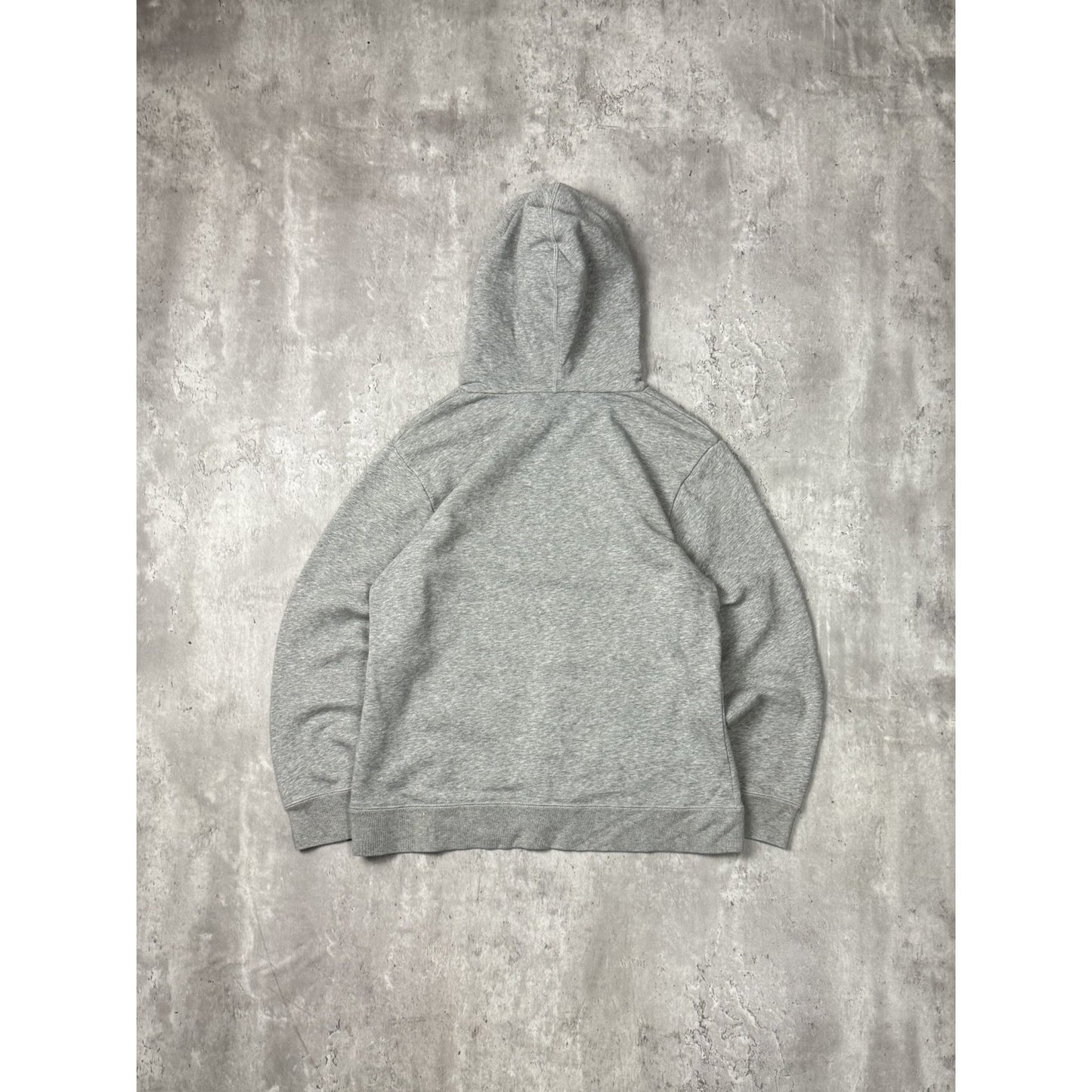 Vintage Nike Embroidered Big Swoosh Pullover Hooded Sweatshirt Size Medium Gray