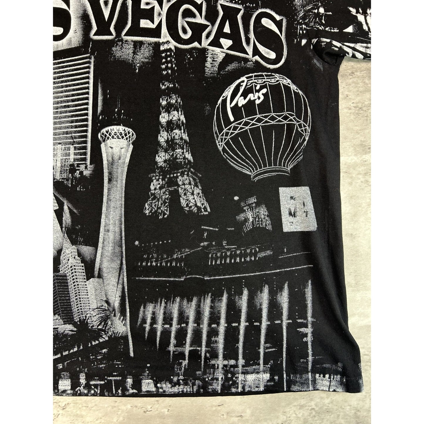 Vintage 90s Las Vegas All Over Print Destination Graphic T-Shirt Size XL