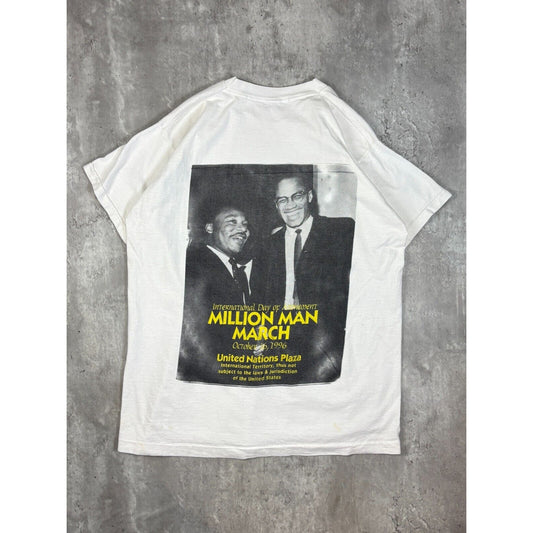 Vintage 1996 NYC Day Of Atonement Million Man March Graphic T-Shirt Size XL