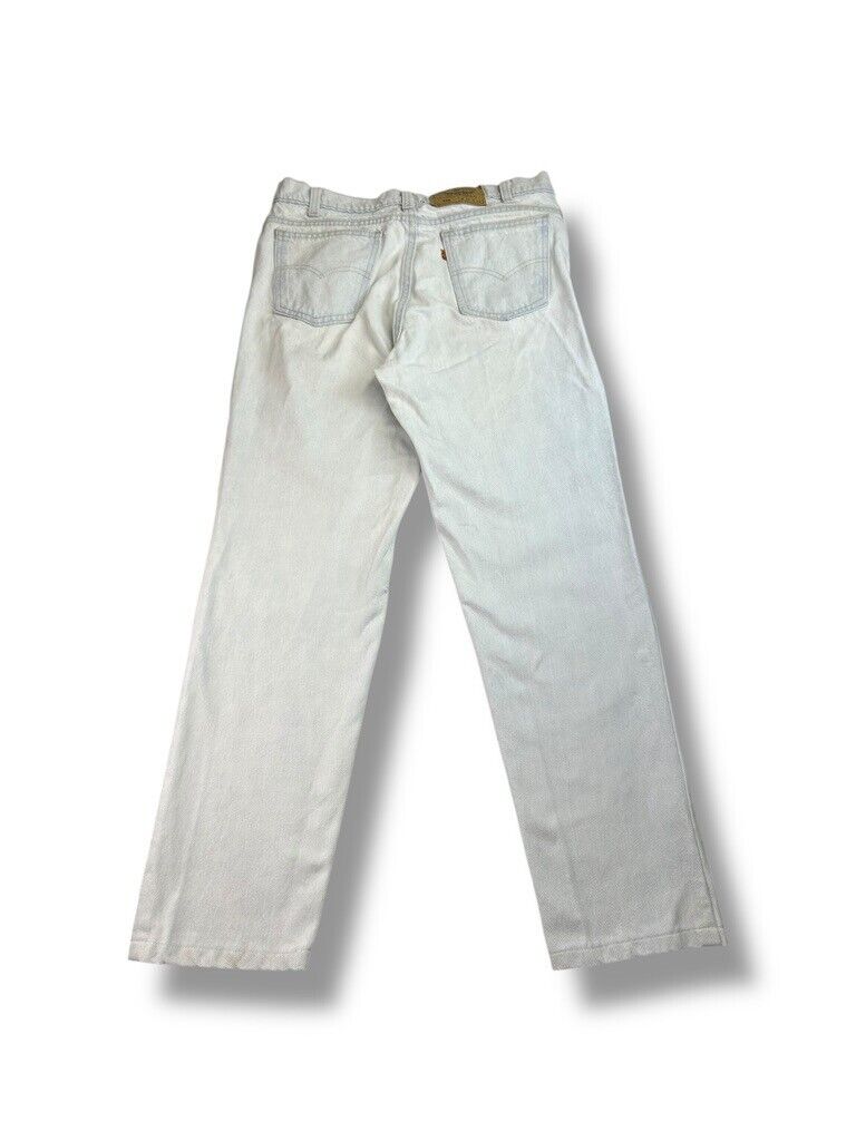 Vintage 80s Levis 550 Orange Tab Light Wash Denim Pants Size 33W
