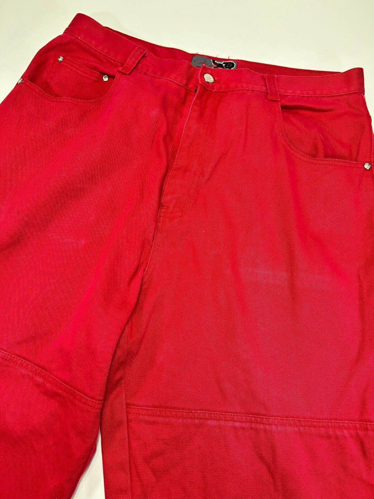 Vintage Rob Blue Canvas Workwear Style Double Knee Pants Size 37W
