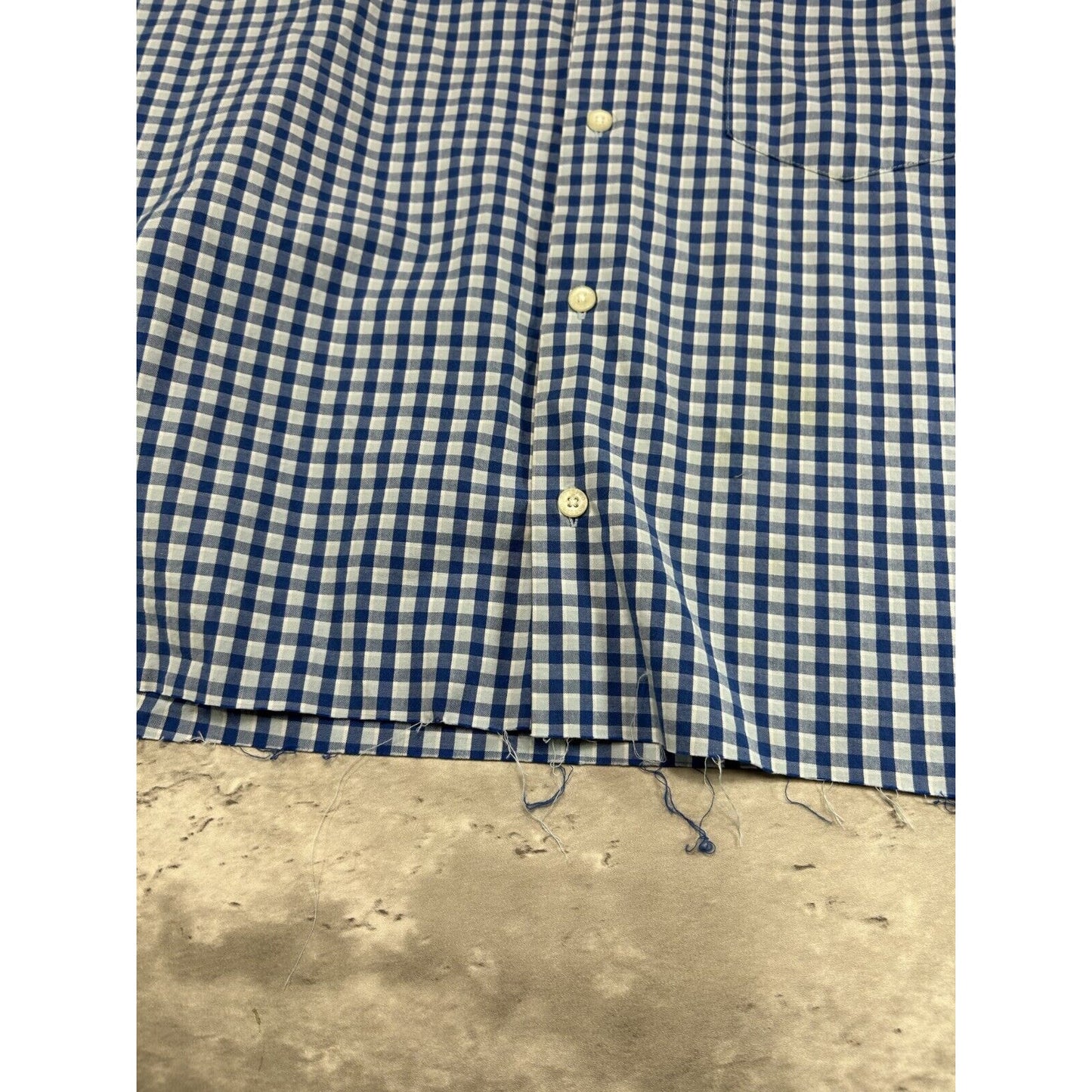 Vintage Mossimo Plaid Short Sleeve Cropped Button Up Shirt Size Large