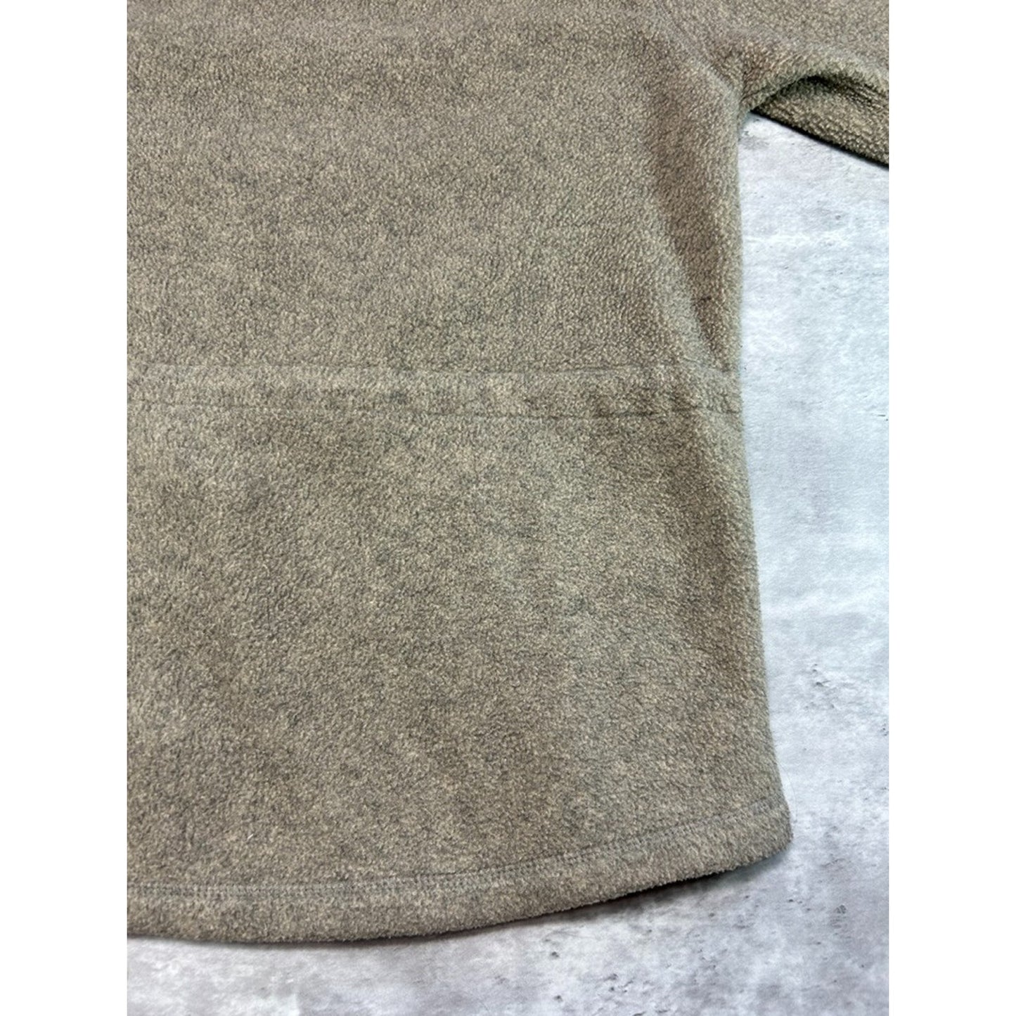 Vintage Eddie Bauer Fleece Full Zip Sweatshirt Size Large Beige