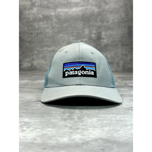 Patagonia Embroidered Patch Trucker Snapback Hat OSFA Gray/Blue