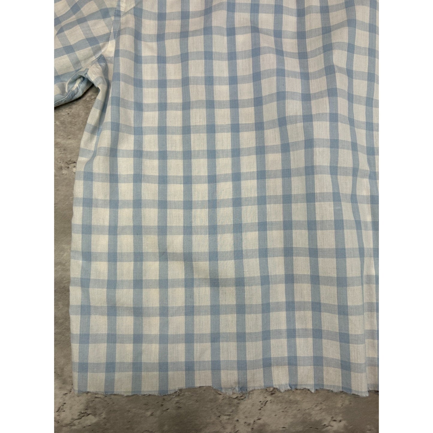 Vintage Y2K Avirex Plaid Short Sleeve Reworked Cropped Button Up Shirt Sz Large