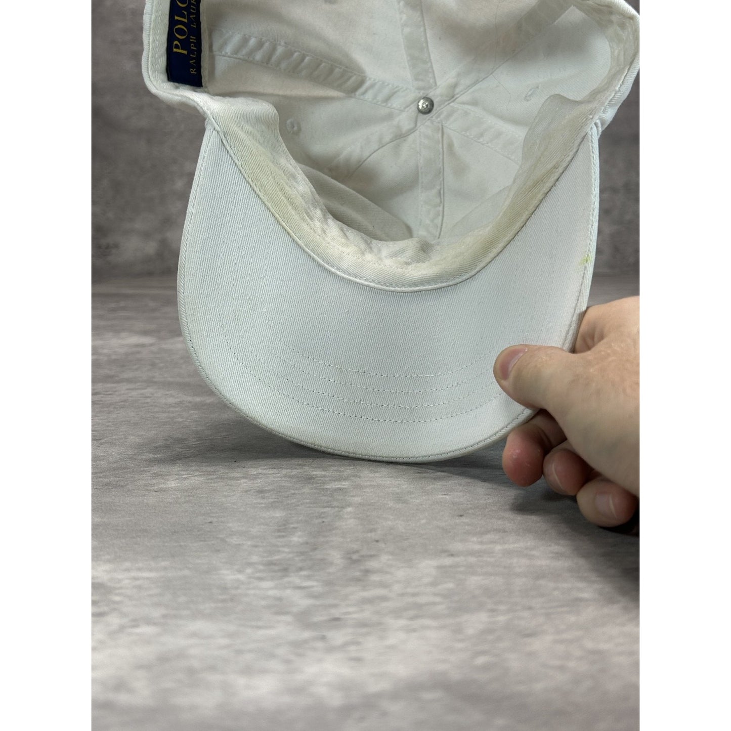 Vintage Polo Ralph Lauren Embroidered Pony Strapback Hat OSFA White