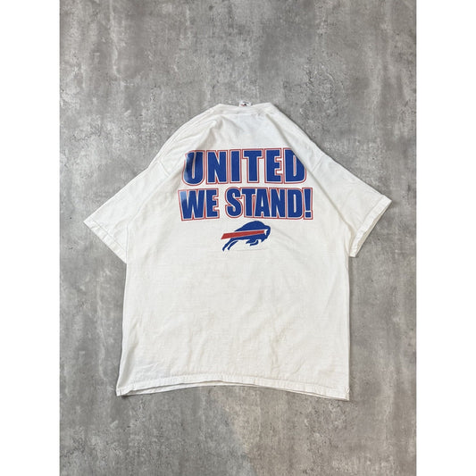 Vintage 90s Buffalo Bills NFL Open Up A Can Of Whoop Ass Cartoon T-Shirt Size XL