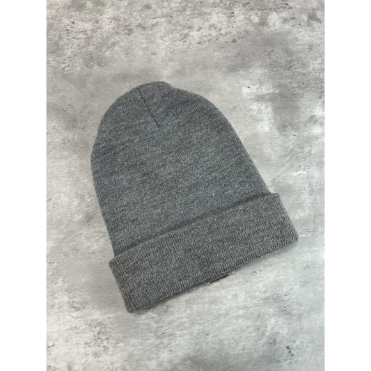 Vintage Carhartt Embroidered Patch Workwear Beanie Hat OSFA Gray