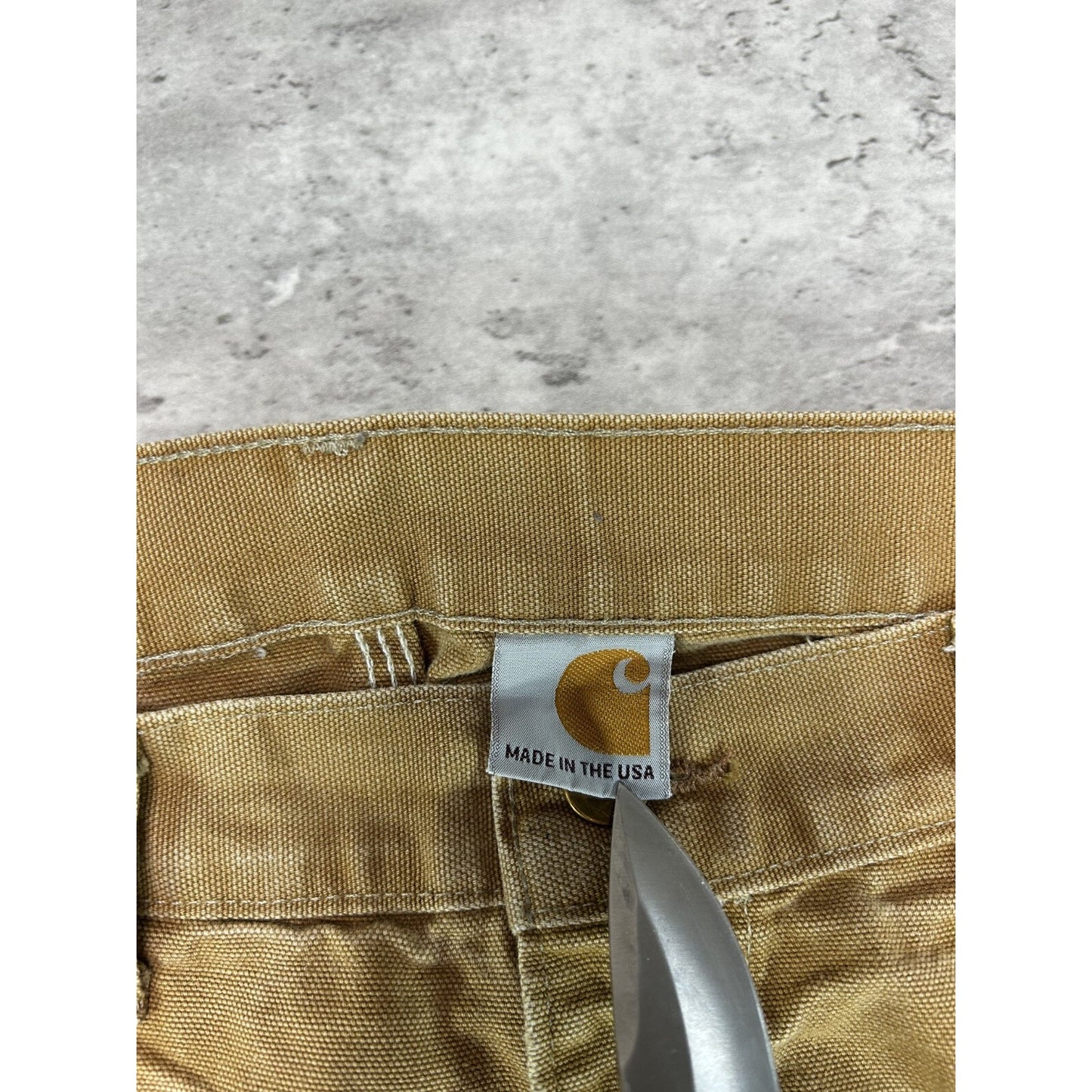 Carhartt 125 Years Canvas Workwear Carpenter Double Knee Pants Size 32 Made USA