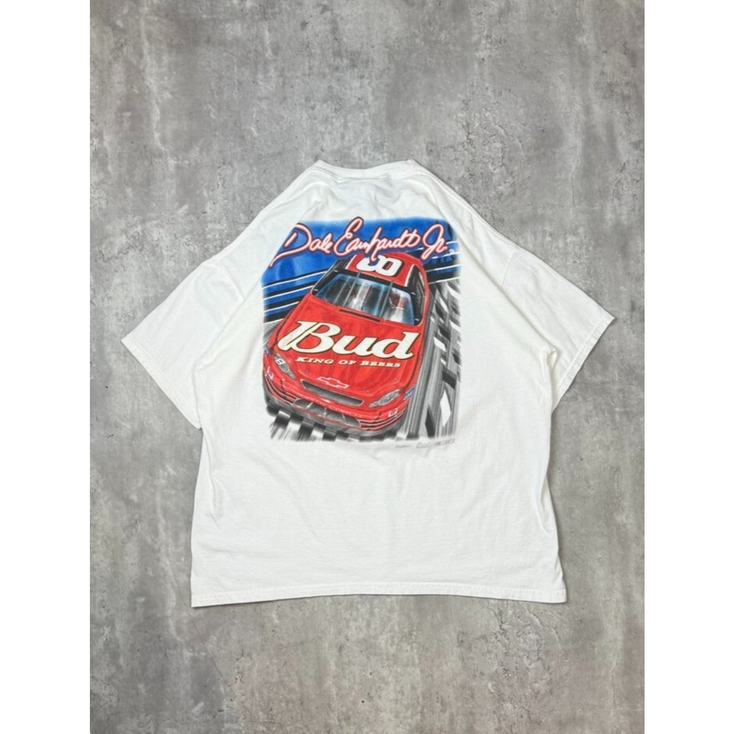 Vintage 90s Dale Earnhardt #8 Budweiser Racing Nascar Graphic T-Shirt Size XL
