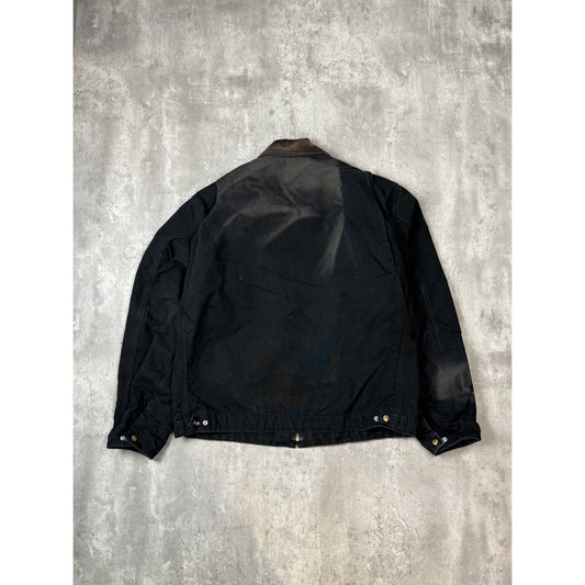 Vintage 90s Carhartt Blanket Lined Canvas Workwear Detroit Jacket Size XLT