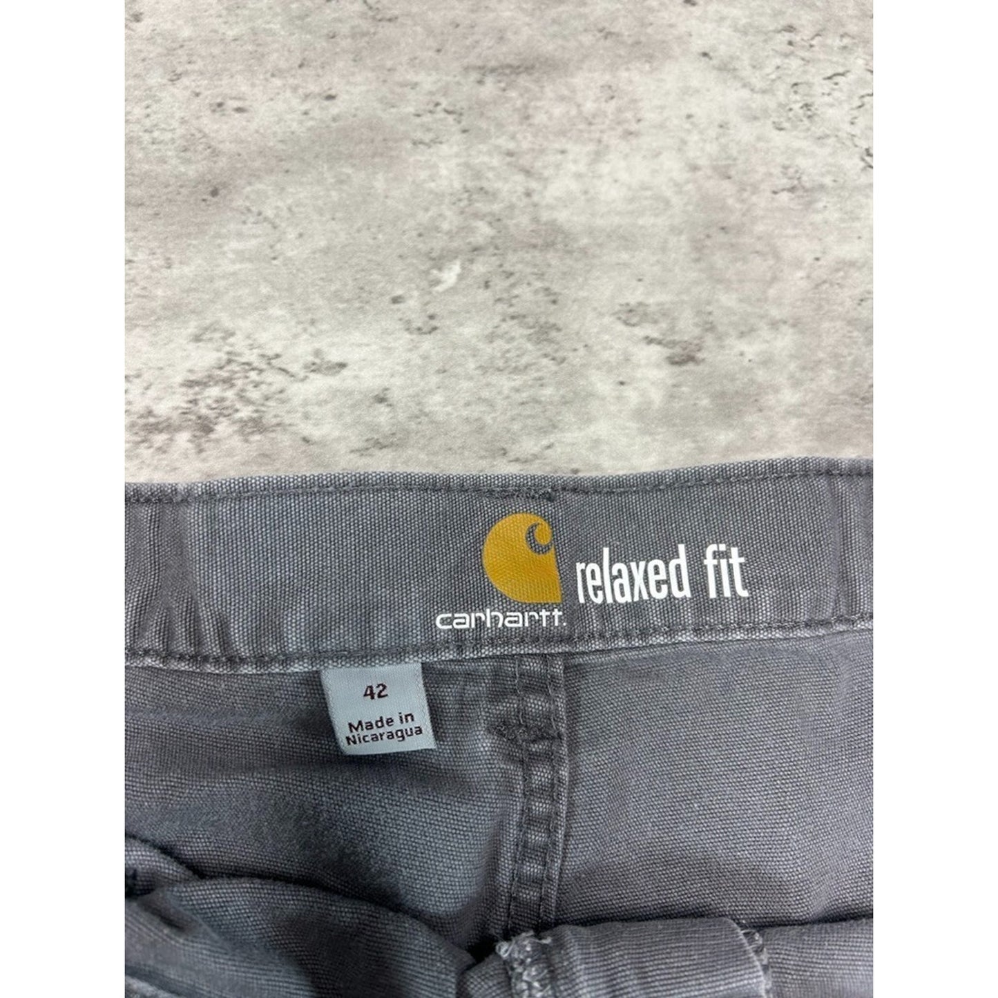Carhartt Relaxed Fit Canvas Workwear Carpenter Shorts Size 42 Gray
