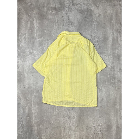 Vintage 80s/90s Arrow Striped Lightweight Single Pocket Button Up Shirt Sz Med