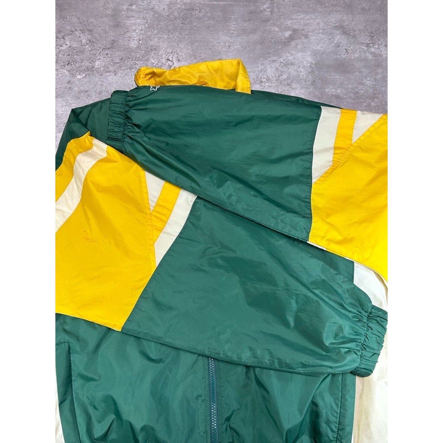 Vintage 90s Oakland Athletics MLB Embroidered Starter Windbreaker Jacket Large