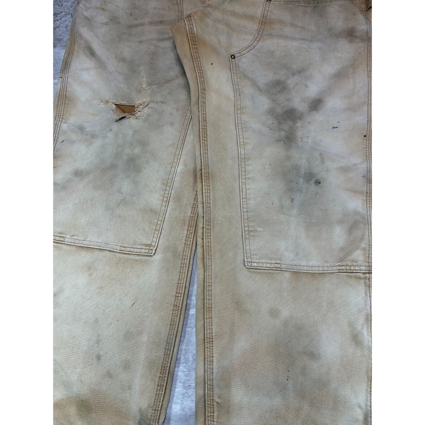 Carhartt Loose Original Fit Canvas Workwear Double Knee Carpenter Pants Size 38