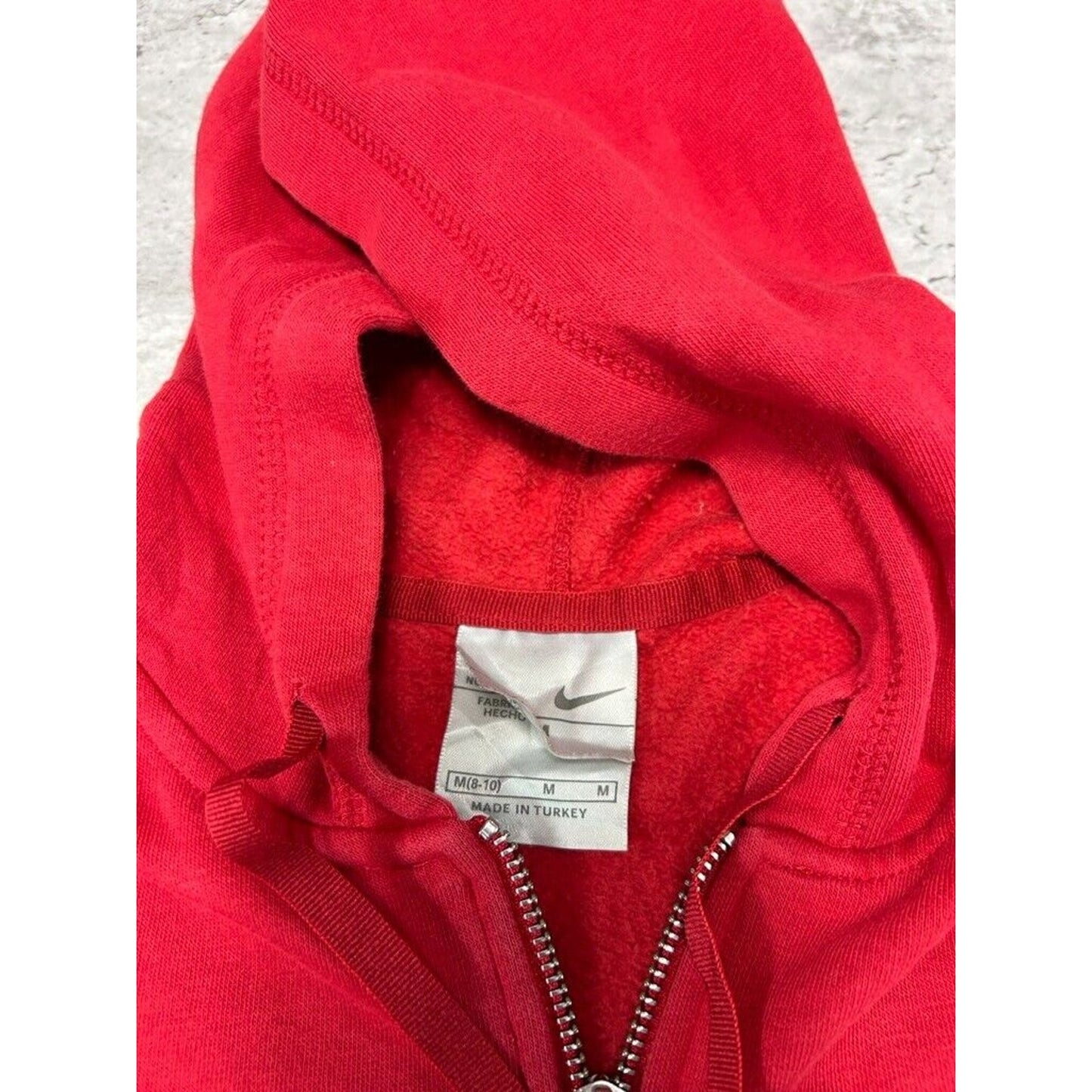 Vintage Y2K Womens Nike Tonal Embroidered Swoosh Full Zip Hooded Sweatshirt Size Medium